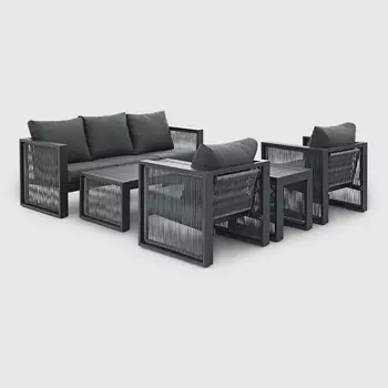 Комплект мебели Greenpatio тёмно-серый 5 предметов