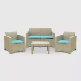 Комплект мебели LF стол+софа 2-х местная+2 кресла с подушками