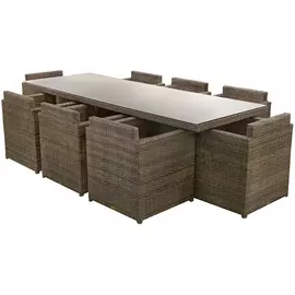 Комплект мебели NS RATTAN/MAVI 9 предметов коричневый