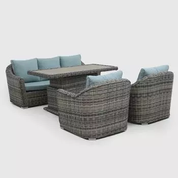 Комплект мебели Yuhang серый с бирюзовым 4 предмета