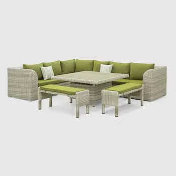 Комплект мебели Yuhang серый с зелёным 7 предметов