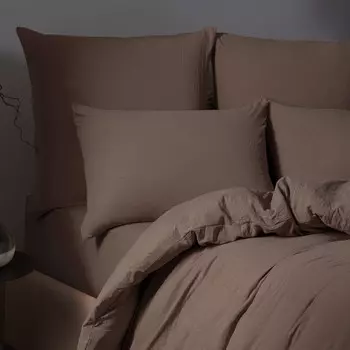 Комплект наволочек Sleepix Юко темно-коричневый 70x70 см, 2пр.