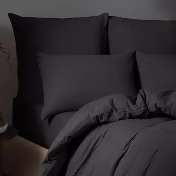 Комплект наволочек Sleepix Юко темно-серый 70x70 см, 2пр.