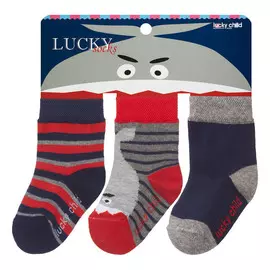 Комплект носков Lucky Child Акула 3 шт