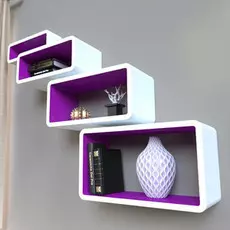 Комплект полок Qwerty Бангкок белый/пурпурный