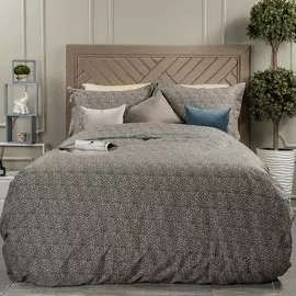 Комплект постельного белья Arya Home Alamode Kilan коричневый Евро