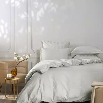 Комплект постельного белья Cassia Люкс светло-серый Семейный