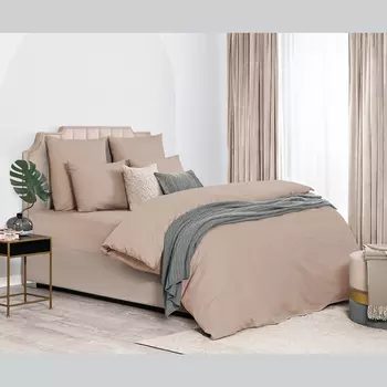 Комплект постельного белья Dome Лорено Двуспальный евро светло-коричневый