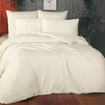 Комплект постельного белья La Besse Сатин кремовый Семейный