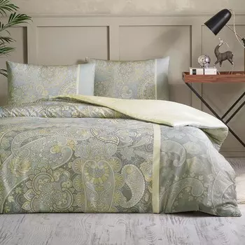 Комплект постельного белья Ozdilek Полуторный grey chic paisley сатин