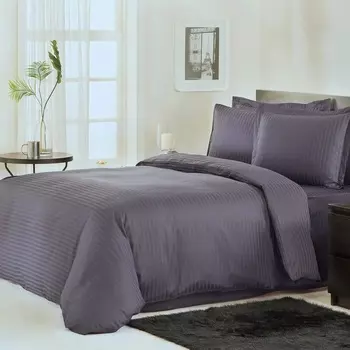 Комплект постельного белья Ozdilek Полуторный grey line сатин