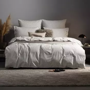 Комплект постельного белья Prime Prive Вальбо белый/черный Двуспальный евро