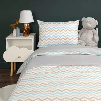 Комплект постельного белья Siberia зигзаг бежевый Подростковый