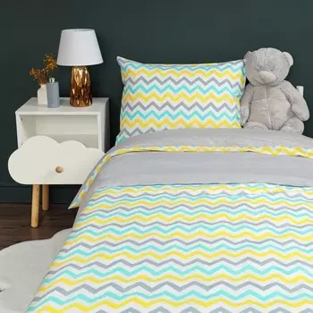 Комплект постельного белья Siberia зигзаг желтый Подростковый