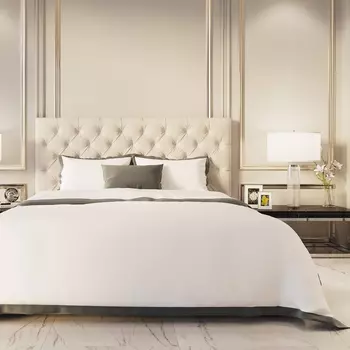 Комплект постельного белья Sofi De Marko Флер №4 белый с черным Евро