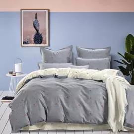 Комплект постельного белья Sofi De Marko Модерн №62 молочный с серым Евро