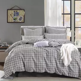 Комплект постельного белья Sofi De Marko Жан белый с чёрным Семейный/дуэт