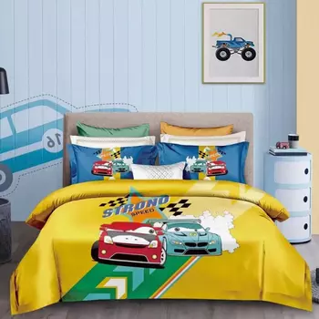 Комплект постельного белья стандарт Wonne Traum cars Полуторный