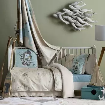 Комплект постельного белья Togas Kids Тортуга бежевый/голубой Детский