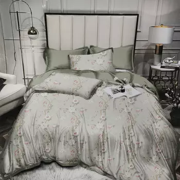 Комплект постельного белья Wonne Traum Elegance Margarita green Двуспальный