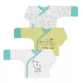 Комплект распашонок Lucky Child Зоопарк 3 шт