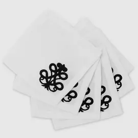 Комплект салфеток Banian Flowers чёрных 15х15 см