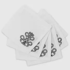 Комплект салфеток Banian Flowers серебряных 15х15 см