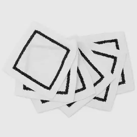 Комплект салфеток Banian Zigzag чёрных 15х15 см