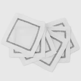 Комплект салфеток Banian Zigzag серебряных 15х15 см