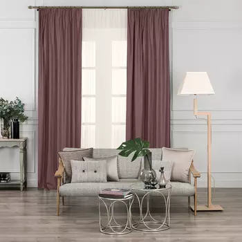 Комплект штор Daily by T Вилен фиолетовый 200х270 см 2 предмета