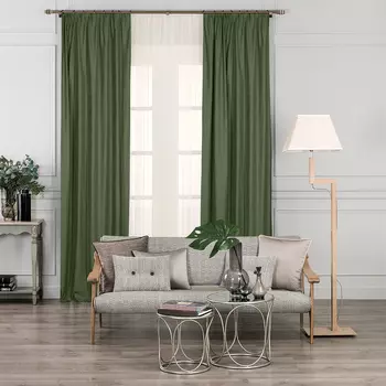 Комплект штор Daily by T Вилен светло-зелёный 200х270 см 2 предмета