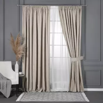 Комплект штор с подхватами Estia Вемерс Экрю 260х300 см