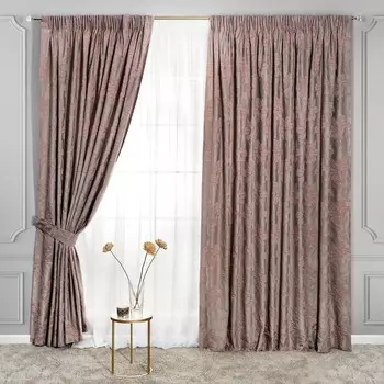 Комплект штор с подхватами Togas Бриали розовый 260x275 см