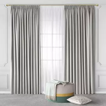 Комплект штор с подхватами Togas Пайнон бежевый 260x300 см