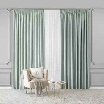 Комплект штор с подхватами Togas Роверо мятный 280x275 см 4 предмета