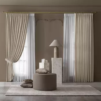 Комплект штор с подхватами Togas Шевалье бежевый 230x300 см 4 предмета