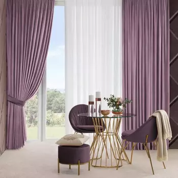 Комплект штор с подхватами Togas Алессио розовые 260х300 см