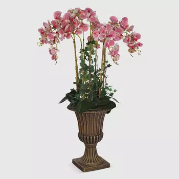 Композиция из искусственных цветов Фитопарк фиджи в черной вазе