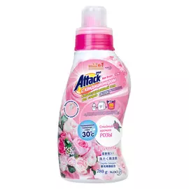 Концентрированный гель для стирки Attack с кондиционером Роза New Beads 0,78 кг