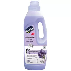 Кондиционер для белья Qualita Lavender с экстрактом хлопка для всех типов белья, бутылка, 1 л