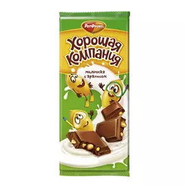 Кондитерская плитка Рот Фронт Хорошая компания с арахисом 80 г