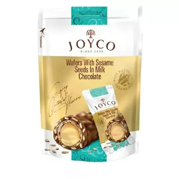 Конфеты JOYCO вафельные кунжут в шоколаде 80 г