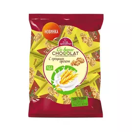 Конфеты мультизлаковые Шоколатье с грецким орехом в белой глазури 200 г