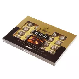 Конфеты шоколадные ФКФ "Формула искушения" с темным шоколадом с начинкой типа пралине с миндалем 180 г