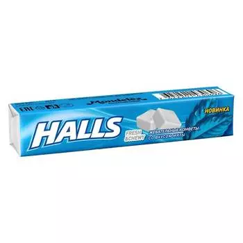 Конфеты жевательные Halls мята, 47 г