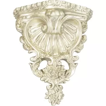 Консоль настенная Glasar серебристая 16х8х19 см