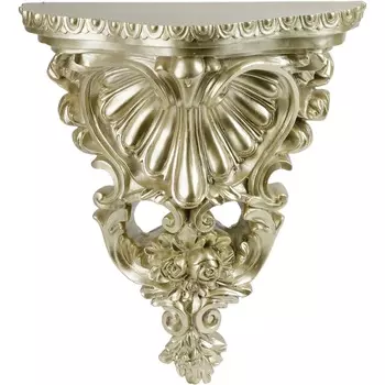 Консоль настенная Glasar серебристая 25х12х30 см