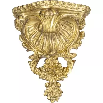 Консоль настенная Glasar золотистая 16х8х19 см