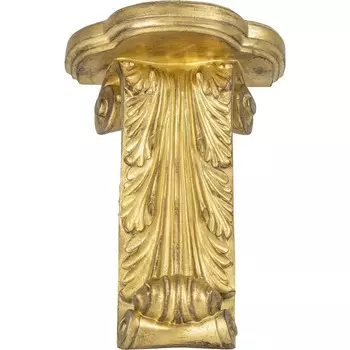 Консоль настенная Glasar золотистая 20х11х28 см