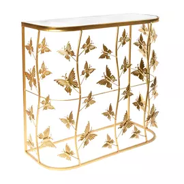 Консоль с белым мрамором Glasar 80x32x69 см